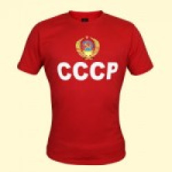 Футболка "CCCP", красная, 100%-хлопок